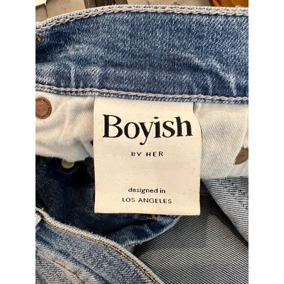 Boyish Jeans Dempsey Blue Clair’s Knee High Rise Straight Leg Jeans - Size 27 - Picture 6 of 9